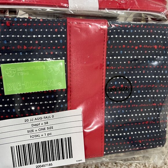 Janie and Jack Blooming Fields Tweed Red Blue Girls Handbag Purse NWT - Picture 2 of 2